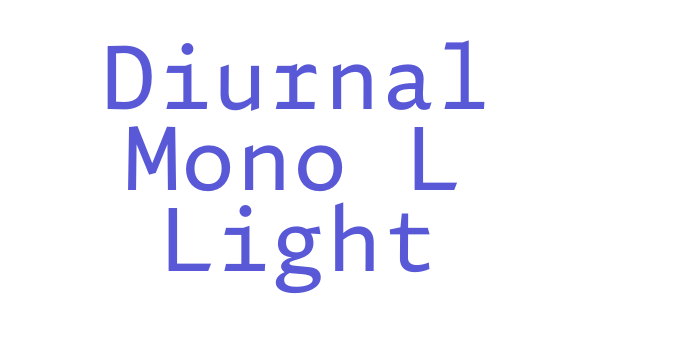 Diurnal Mono L Light Font Download