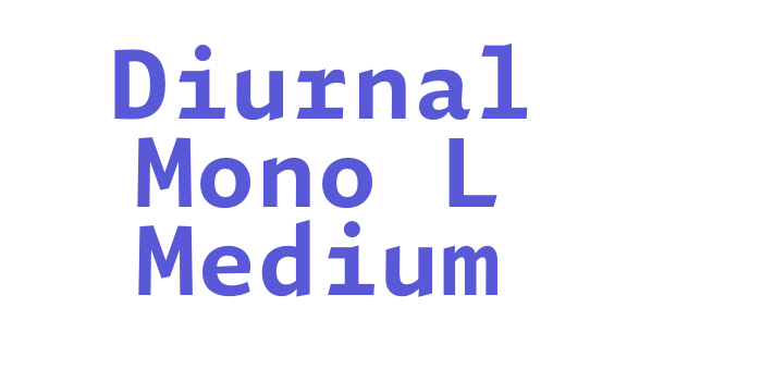 Diurnal Mono L Medium Font Download