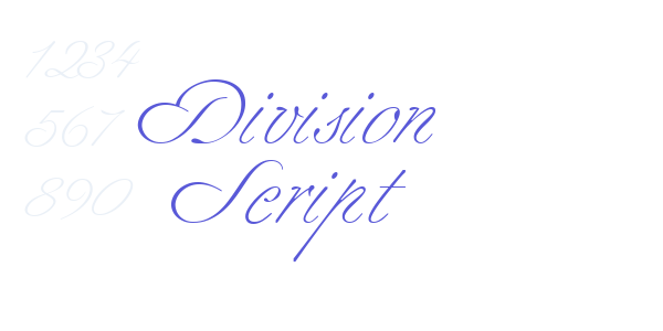 Division Script font