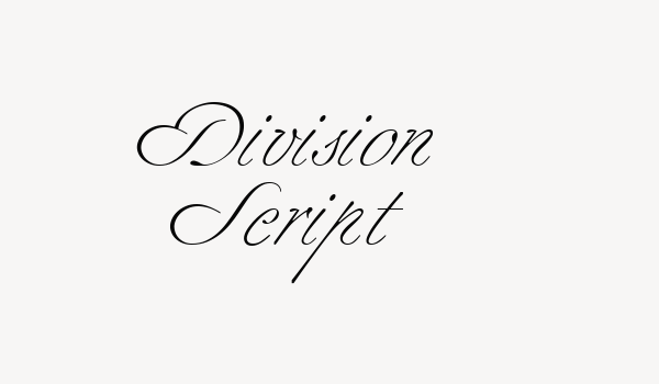 Division Script Font