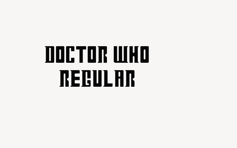 Doctor Who Regular Font