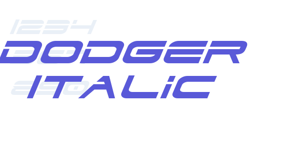 Dodger Italic font free