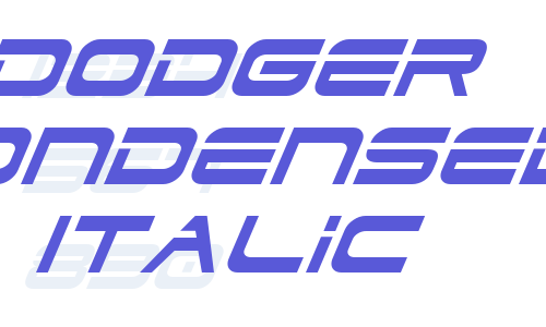 Dodger Condensed Italic Font Download