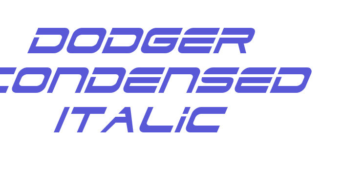 Dodger Condensed Italic Font Download