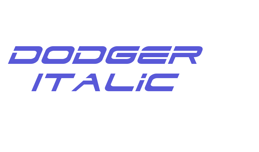 Dodger Italic Font