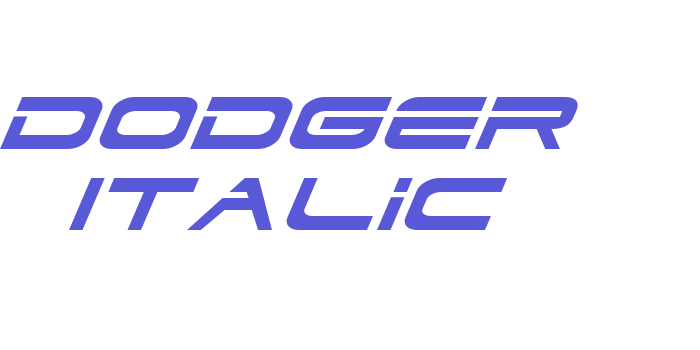 Dodger Italic Font Download