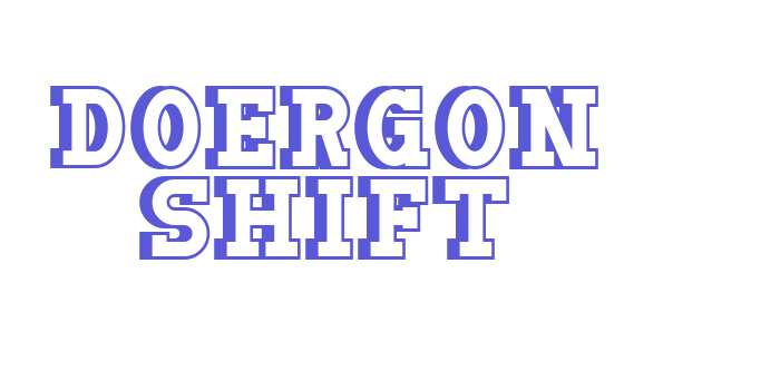 Doergon Shift Font Download