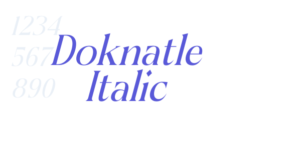 Doknatle Italic font free