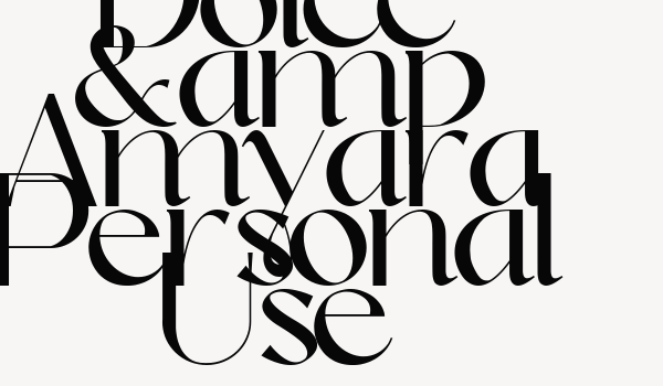 Dolce & Amyara Personal Use Font