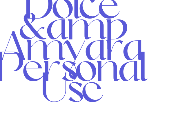 Dolce & Amyara Personal Use Font