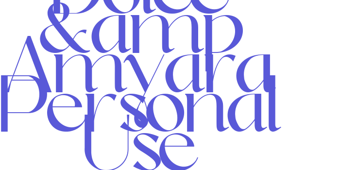 Dolce & Amyara Personal Use Font Download