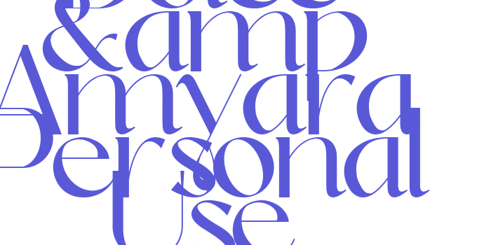 Dolce & Amyara Personal Use Font