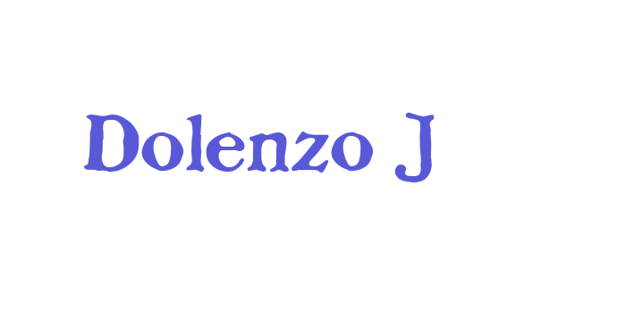 Dolenzo J Font Download