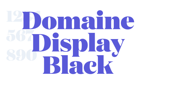 Domaine Display Black font free