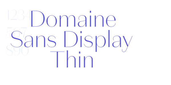 Domaine Sans Display Thin font free