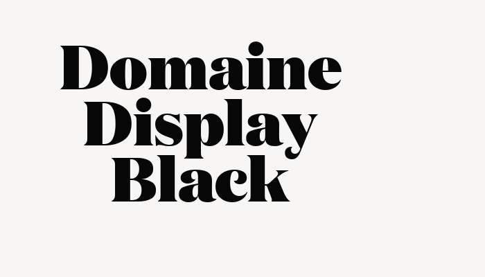 Domaine Display Black font download