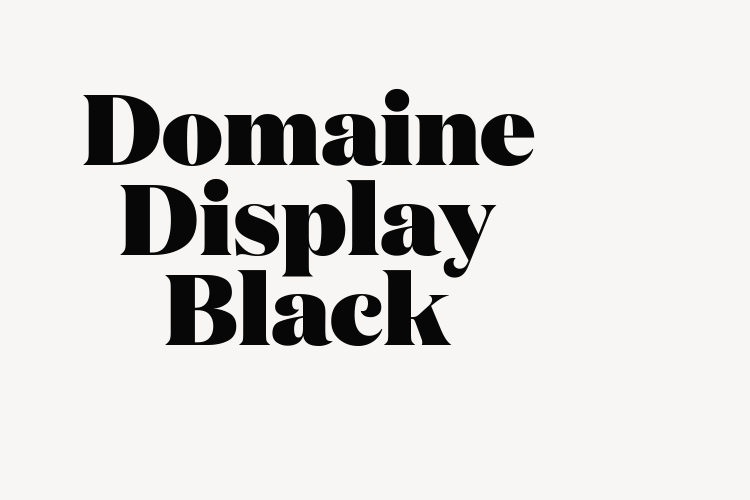 Domaine Display Black font download