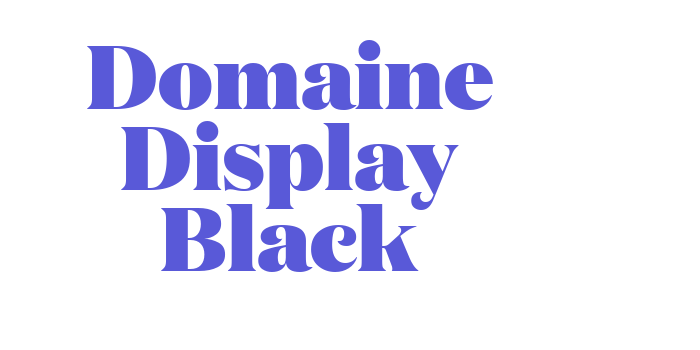 Domaine Display Black Font Download