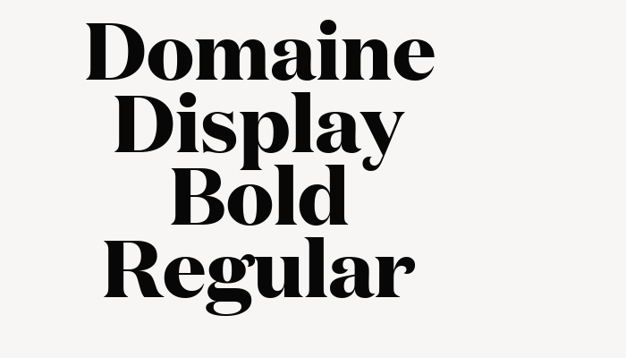 Domaine Display Bold Regular font download