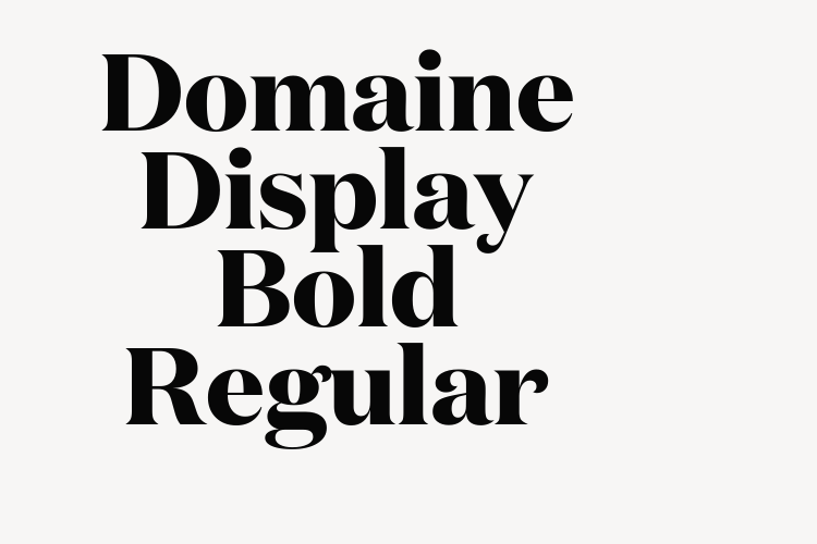 Domaine Display Bold Regular font download