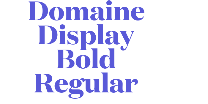 Domaine Display Bold Regular Font Download