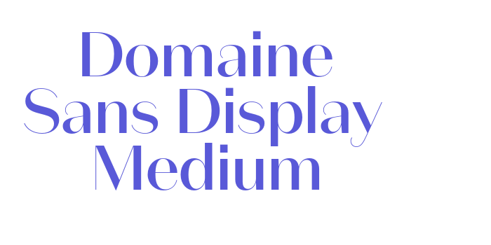 Domaine Sans Display Medium Font Download