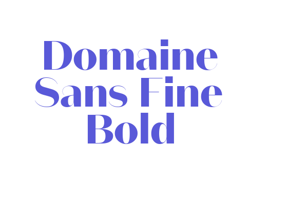 Domaine Sans Fine Bold Font