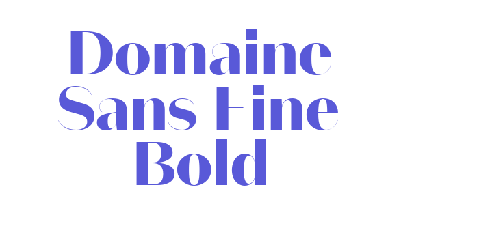 Domaine Sans Fine Bold Font Download