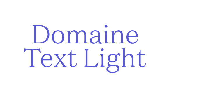 Domaine Text Light Font Download