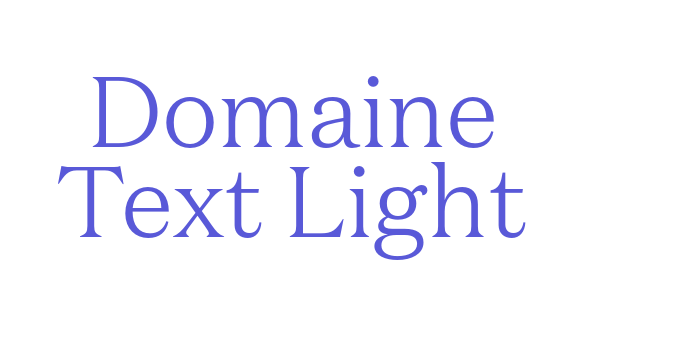 Domaine Text Light Font