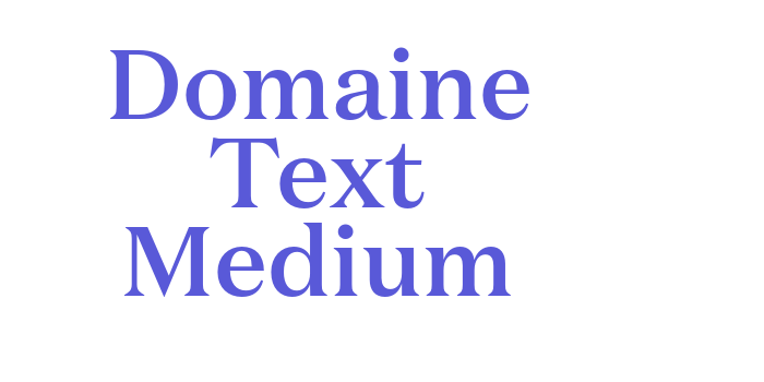 Domaine Text Medium Font Download