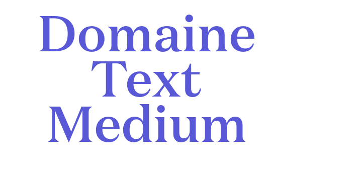 Domaine Text Medium Font