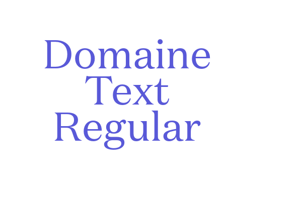 Domaine Text Regular Font