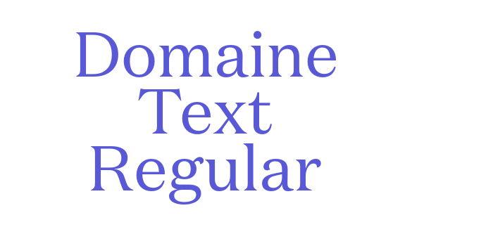 Domaine Text Regular Font Download