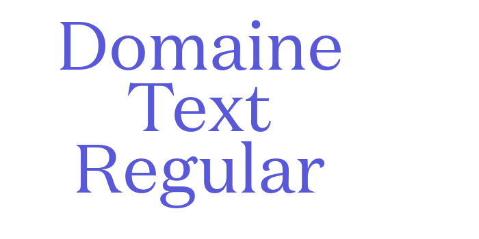 Domaine Text Regular Font