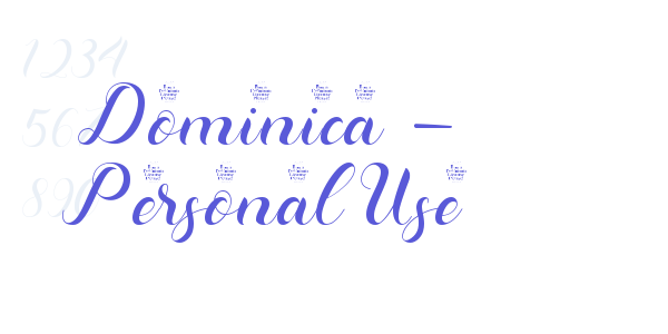 Dominica – Personal Use font