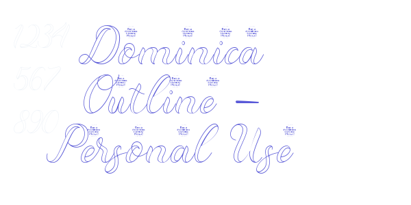 Dominica Outline – Personal Use font