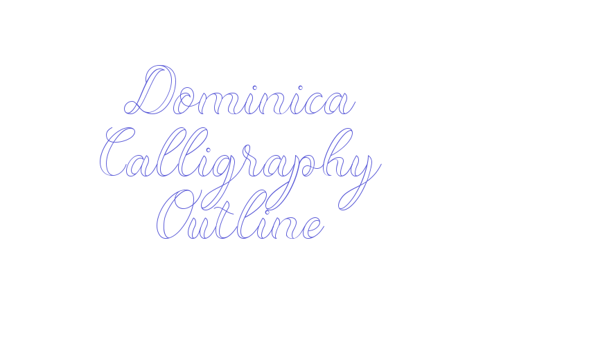 Dominica Calligraphy Outline Font Download