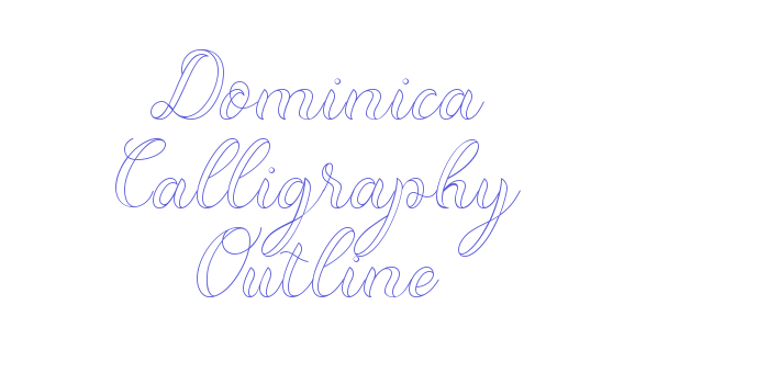 Dominica Calligraphy Outline Font Download