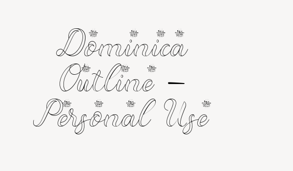 Dominica Outline – Personal Use Font