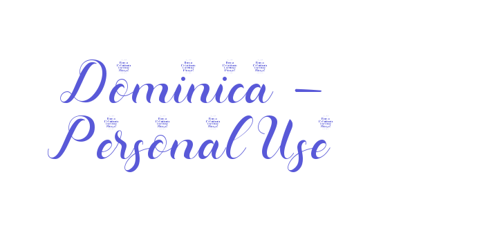 Dominica – Personal Use Font Download