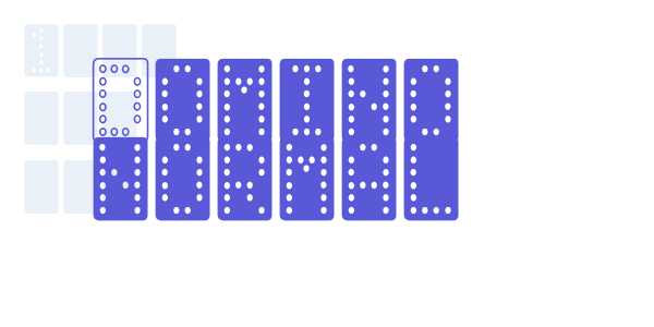 Domino normal font