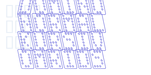 Domino normal kursiv omrids font