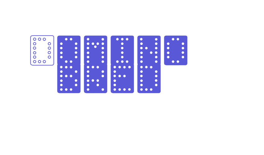 Domino bred Font