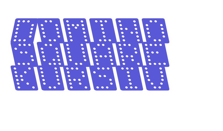 Domino square kursiv Font