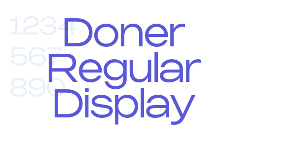 Doner Regular Display font free