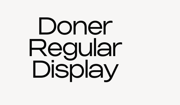 Doner Regular Display Font