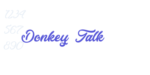 Donkey Talk font free