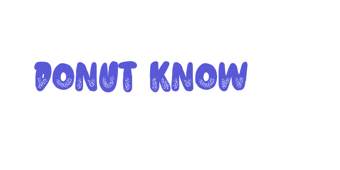 Donut Know Font Download