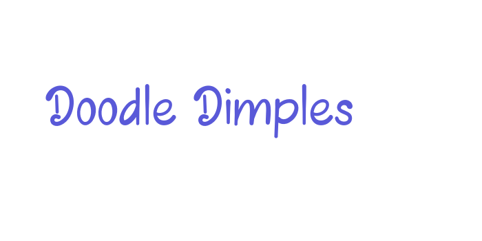 Doodle Dimples Font Download